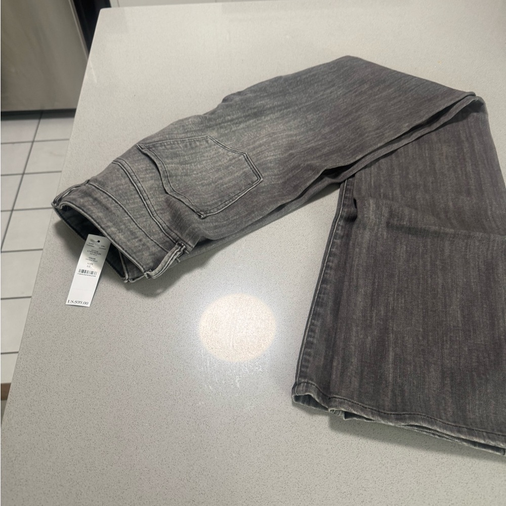 White House Black Market Gray Straight Jeans